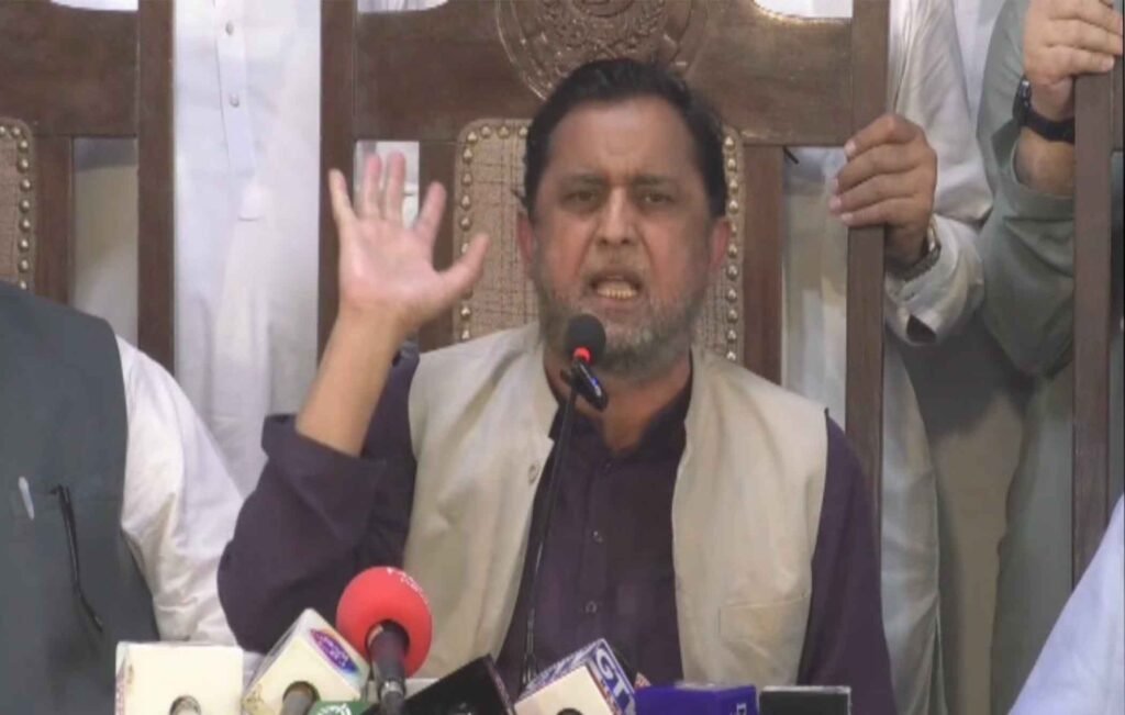 اجمل بلوچ 26 جولائی کو ایف بی آر کے خلاف ملک گیر احتجاج کا اعلان کرتے ہوئے