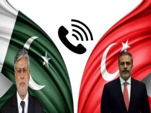 اسحاق ڈار ترک ہم منصب سے غزہ پر اسرائیلی حملوں پر بات چیت کرتے ہوئے