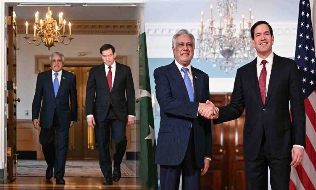 اسحاق ڈار امریکی محکمہ خارجہ میں ملاقات کے دوران