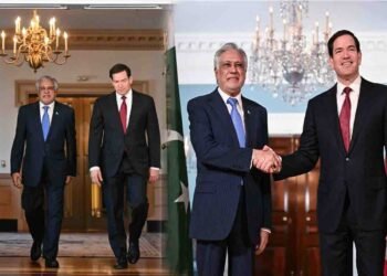 اسحاق ڈار امریکی محکمہ خارجہ میں ملاقات کے دوران