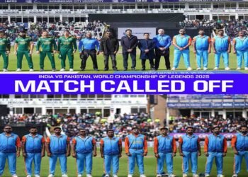 ورلڈ چیمپیئنز لیجنڈز میں پاکستان بھارت میچ کی منسوخی کا منظر
