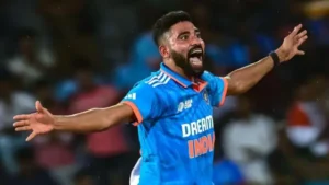 "محمد سراج لارڈز ٹیسٹ میں جارحانہ جشن مناتے ہوئے"