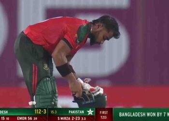 بنگلہ دیش نے پہلے ٹی20 میں پاکستان کو ہرا کر سیریز میں برتری حاصل کر لی