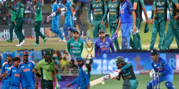 پاکستان اور بھارت کی کرکٹ ٹیمیں ایشیا کپ 2025 کے میچ میں آمنے سامنے