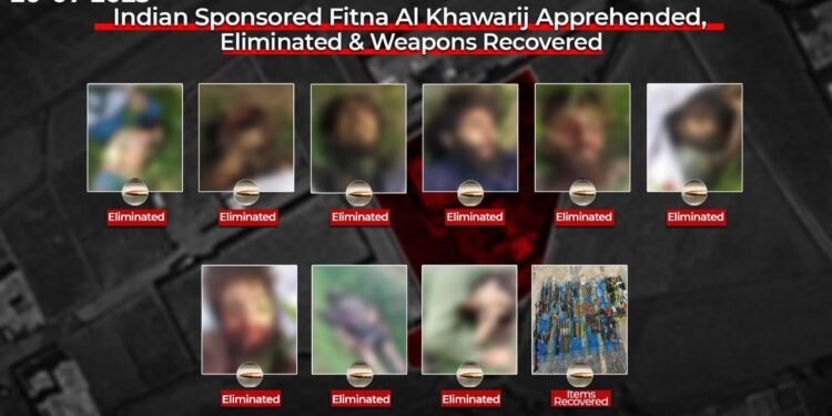 ملاکنڈ میں مشترکہ آپریشن کے دوران فتنہ الخوارج کے 9 دہشتگرد ہلاک، 8 گرفتار