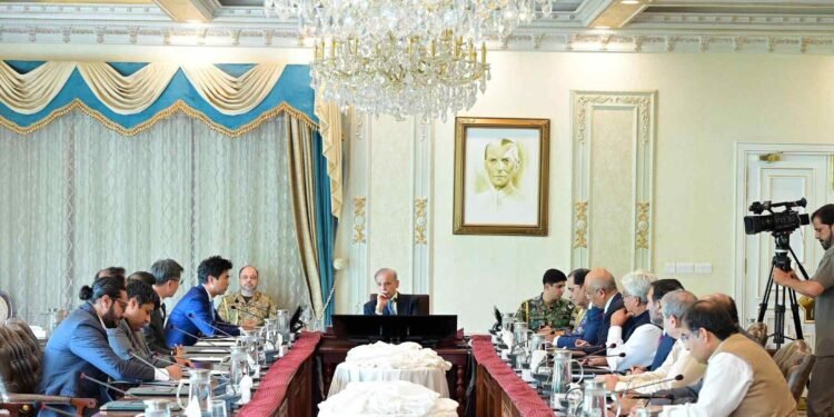 وزیراعظم شہباز شریف علی بابا کے وفد سے ملاقات کرتے ہوئے