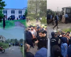 قائداعظم یونیورسٹی ہاسٹل پر پولیس چھاپہ کی تصویر