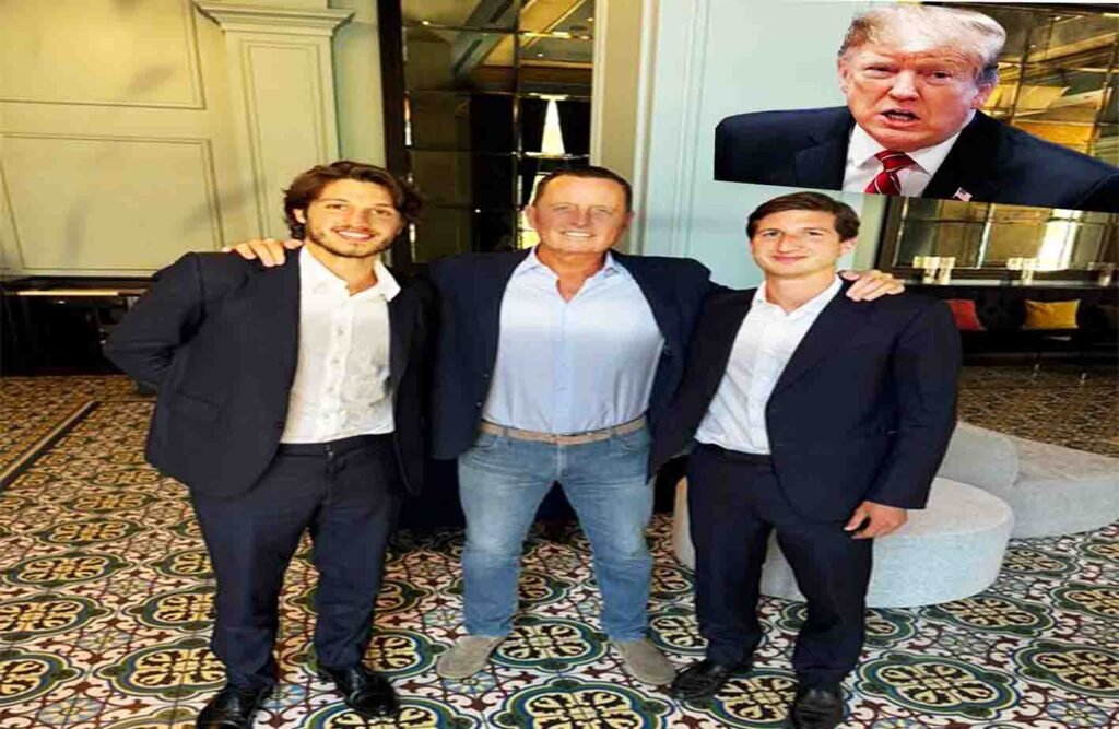 عمران خان کے بیٹے قاسم اور سلیمان کی امریکی نمائندہ خصوصی رچرڈ گرینل کے ساتھ ملاقات کی تصویر