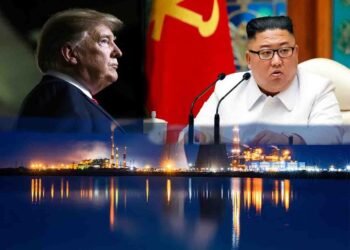 کم یو جانگ پریس کانفرنس کے دوران شمالی کوریا کی ایٹمی پالیسی کا دفاع کرتی ہوئی