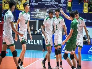 پاکستان انڈر-16 والی بال ٹیم ایران کو شکست دے کر پانچویں فتح سمیٹتے ہوئے