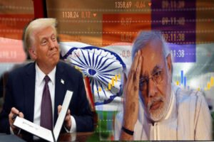 صدر ٹرمپ بھارت پر اضافی ٹیرف کا اعلان کرتے ہوئے