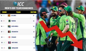 آئی سی سی ون ڈے رینکنگ میں پاکستانی ٹیم پانچویں نمبر پر