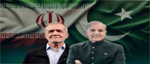 ایرانی صدر مسعود پزشکیان پاکستان کے سرکاری دورے پر لاہور ایئرپورٹ پر استقبال کے دوران