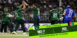 پاکستان کی افغانستان کو 39 رنز سے شکست