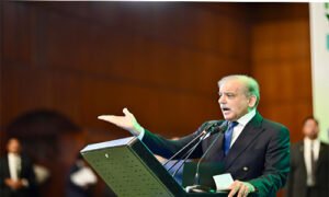 وزیراعظم شہباز شریف یومِ نوجوانان کے موقع پر اسلام آباد میں خطاب کرتے ہوئے