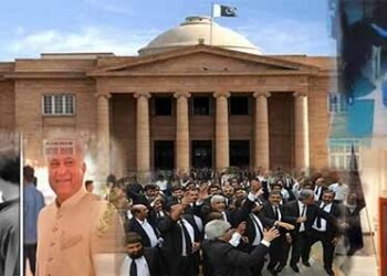 کراچی بار ایسوسی ایشن وکیل کے قتل پر احتجاج کرتے ہوئے