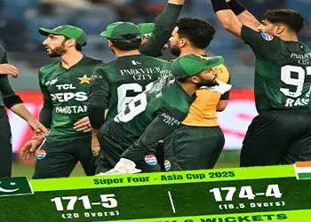 پاک بھارت سپر فور مرحلہ میچ میں سنسنی خیز مقابلہ