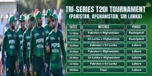 تین ملکی ٹی ٹوئنٹی سیریز پاکستان میں پی سی بی کا اعلان