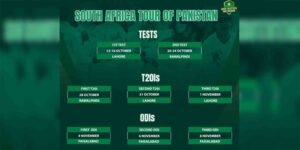 پاکستان بمقابلہ جنوبی افریقا سیریز شیڈول