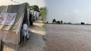 دریائے ستلج میں سیلاب کے باعث پاکپتن کے گاؤں زیر آب