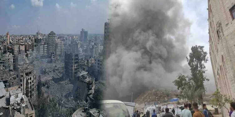 غزہ پر اسرائیلی بمباری سے مسجد، اسپتال اور رہائشی عمارتیں تباہ، 83 فلسطینی شہید