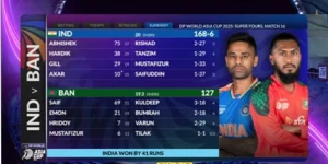 ایشیا کپ سپر فور مرحلہ بھارت بمقابلہ بنگلہ دیش میچ