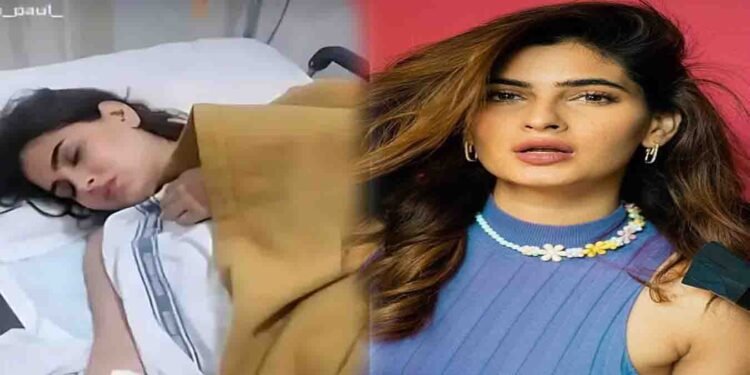 کرشمہ شرما ٹرین حادثہ کے بعد اسپتال میں تصویر