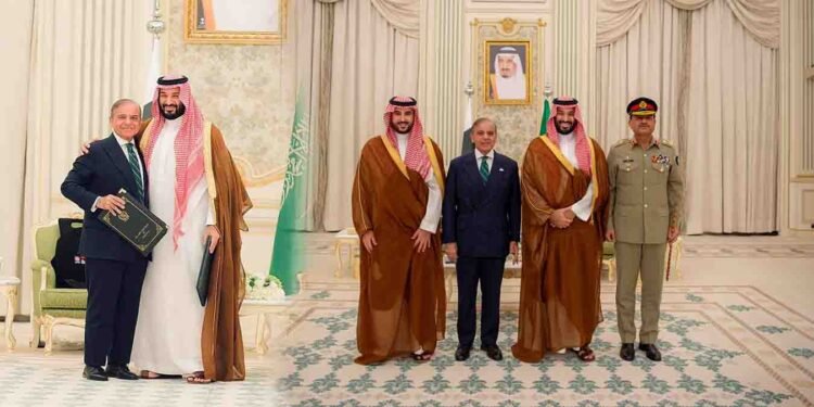 پاکستان سعودی عرب دفاعی معاہدہ، وزیراعظم شہباز شریف اور ولی عہد کی ملاقات