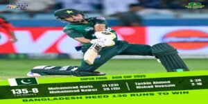ایشیا کپ 2025 پاکستان بمقابلہ بنگلہ دیش دبئی میچ اسکور اپڈیٹ