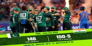 ایشیا کپ 2025 فائنل میں بھارت نے پاکستان کو شکستدے کر ٹرافی جیت لی