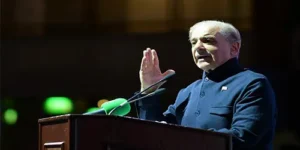 لندن میںشہباز شریف کا اوورسیز پاکستانیوں سے خطاب میں کرتے ہوئے