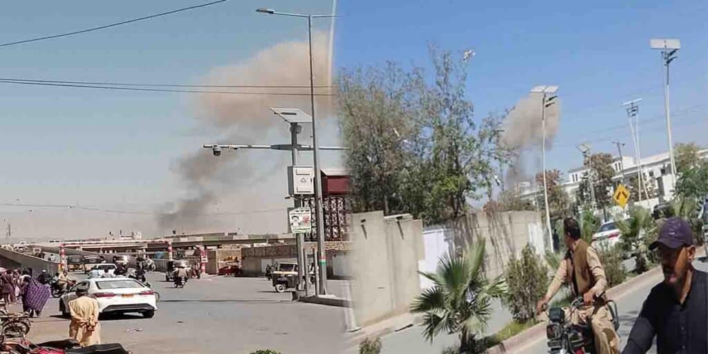 کوئٹہ دھماکا زرغون روڈ کے قریب، پولیس اور ریسکیو ٹیمیں موقع پر موجود