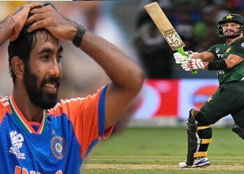 صاحبزادہ فرحان بمرا کو چھکا مارتے ہوئے — ایشیا کپ 2025