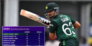 صائم ایوب کا ٹی20 کرکٹ میں بدترین ریکارڈ برابر کر دیا