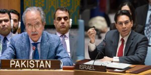 سلامتی کونسل اجلاس میں پاکستان اور اسرائیل کے درمیان تلخ جملوں کا تبادلہ