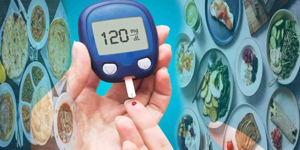 ذیابیطس کے مریض کے لیے بلڈ شوگر ٹیسٹ کرتے ہوئے شخص