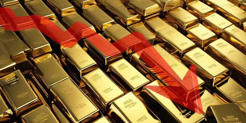 سونے کی قیمت میں کمی کی عکاسی کرتا ہوا صرافہ بازار