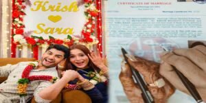 سارہ خان کی شادی کی تصاویر، بھارتی اداکارہ اور کرش پاٹھک کا جوڑا