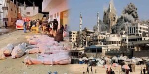 اسرائیل کی غزہ پر بمباری میں 46 بچوں سمیت 100 سے زائد فلسطینی شہید