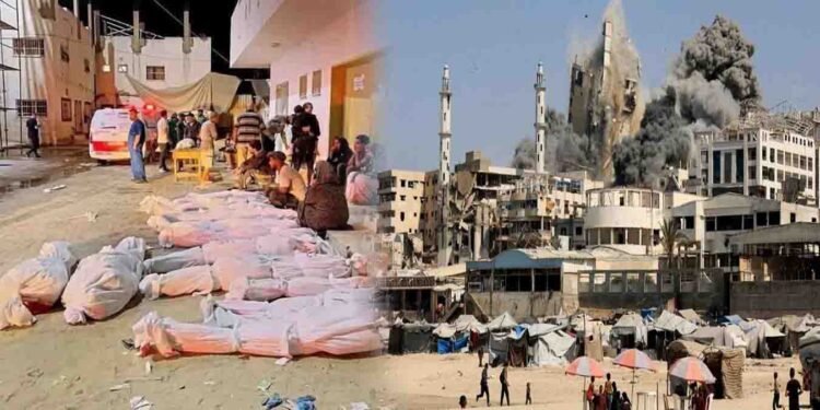 اسرائیل کی غزہ پر بمباری میں 46 بچوں سمیت 100 سے زائد فلسطینی شہید