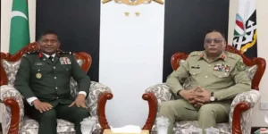 چیئرمین جوائنٹ چیفس آف اسٹاف جنرل ساحر شمشاد مرزا کا کا دورہ مالدیپ