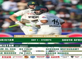 پاکستان جنوبی افریقہ ٹیسٹ میں محمد رضوان اور آغا سلمان کی شاندار شراکت