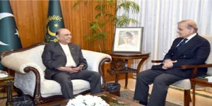 صدر آصف زرداری اور وزیر اعظم شہباز شریف کی ملاقات