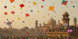 پنجاب میں بسنت کی اجازت کے بعد شہری پتنگ بازی کرتے ہوئے