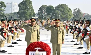 چیئرمین جوائنٹ آف اسٹاف جنرل ساحر شمشاد مرزا کی آرمی چیف سے الوداعی ملاقات