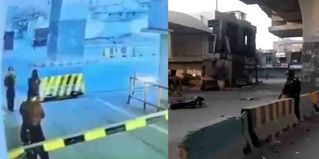 پشاور ایف سی ہیڈکوارٹر حملہ کے بعد سیکیورٹی اہلکاروں کی کارروائی