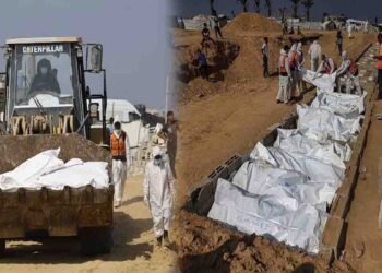 غزہ اسپتال ملبہ سے 35 فلسطینیوں کی لاشیں برآمد