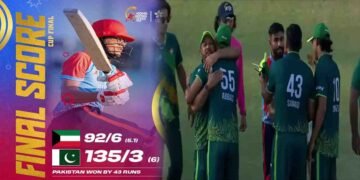 پاکستان نے ہانگ کانگ سکسز 2025 کا فائنل کویت کو 43 رنز سے شکست دے کر جیت لیا