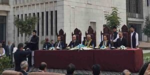 وفاقی آئینی عدالت کے تین ججز کی تقریب حلف برداری