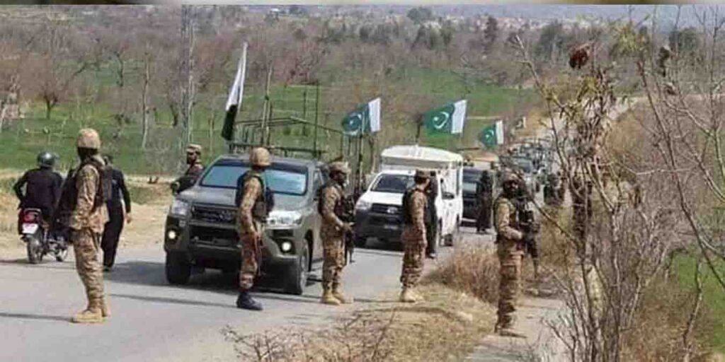 کرم میں فورسز کی کارروائیوں کے دوران دہشتگردوں کی ہلاکت کا منظر